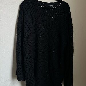 Black Knit Cover Up